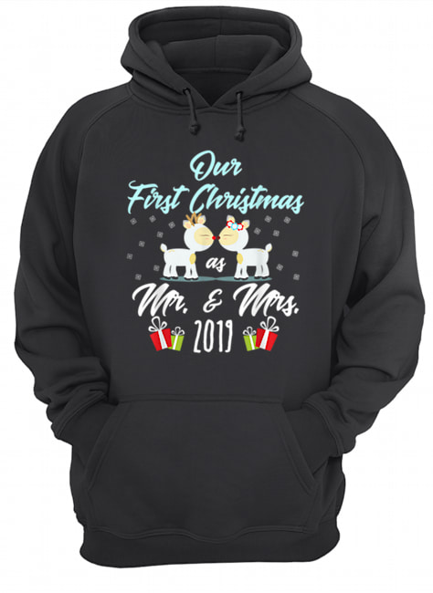 Our First Christmas As Mr & Mrs 2019 Newlyweds Gift Unisex Hoodie