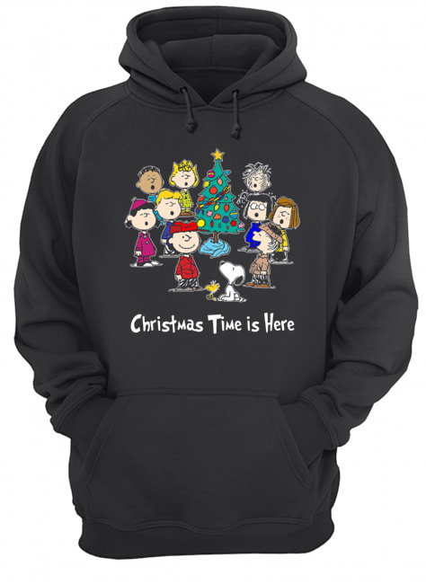 Peanuts Charlie Brown Snoopy Christmas Time is here Unisex Hoodie