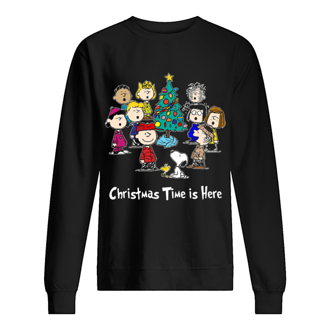 Peanuts Charlie Brown Snoopy Christmas Time is here Unisex Sweatshirt