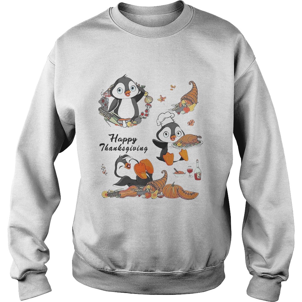 Penguins Happy Thanksgiving Sweatshirt