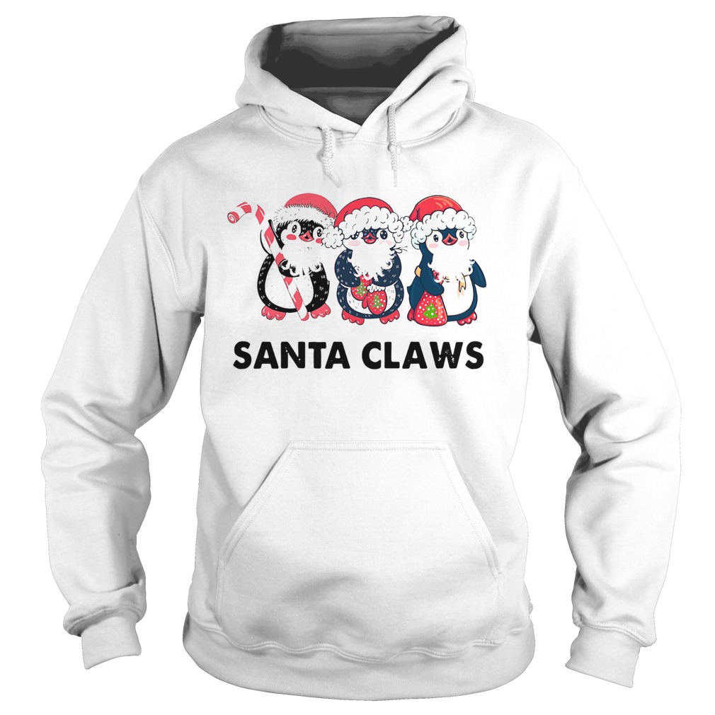 Penguins Santa Claws Hoodie