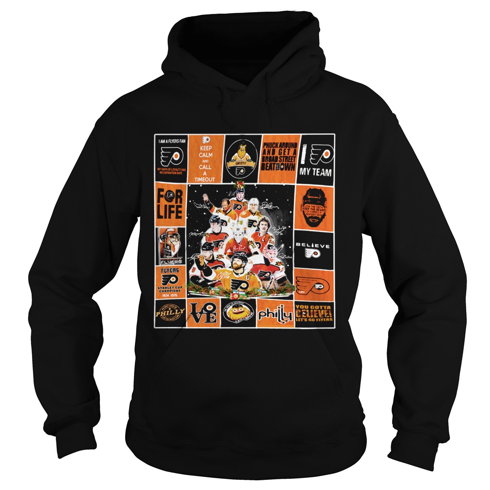 Philadelphia Flyers players Signatures Keep Calm And Call A Timeout Poster Hoodie