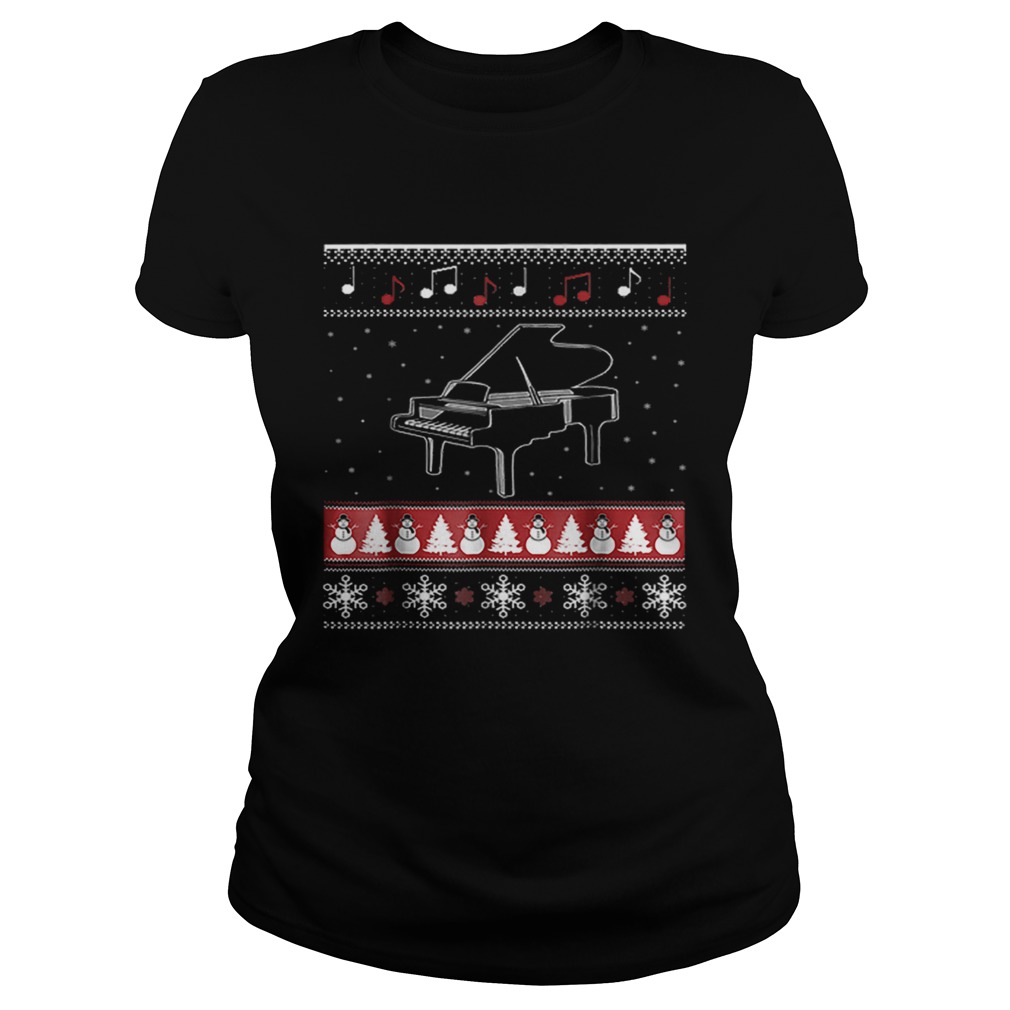 Piano Ugly Christmas Classic Ladies