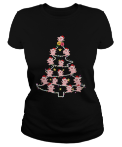 Pigs Santa Christmas Tree  Classic Ladies