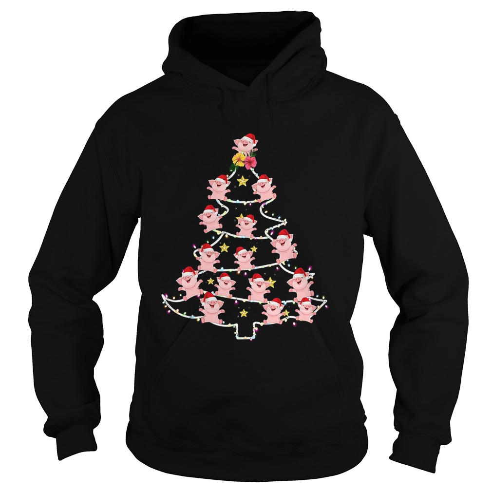 Pigs Santa Christmas Tree Hoodie