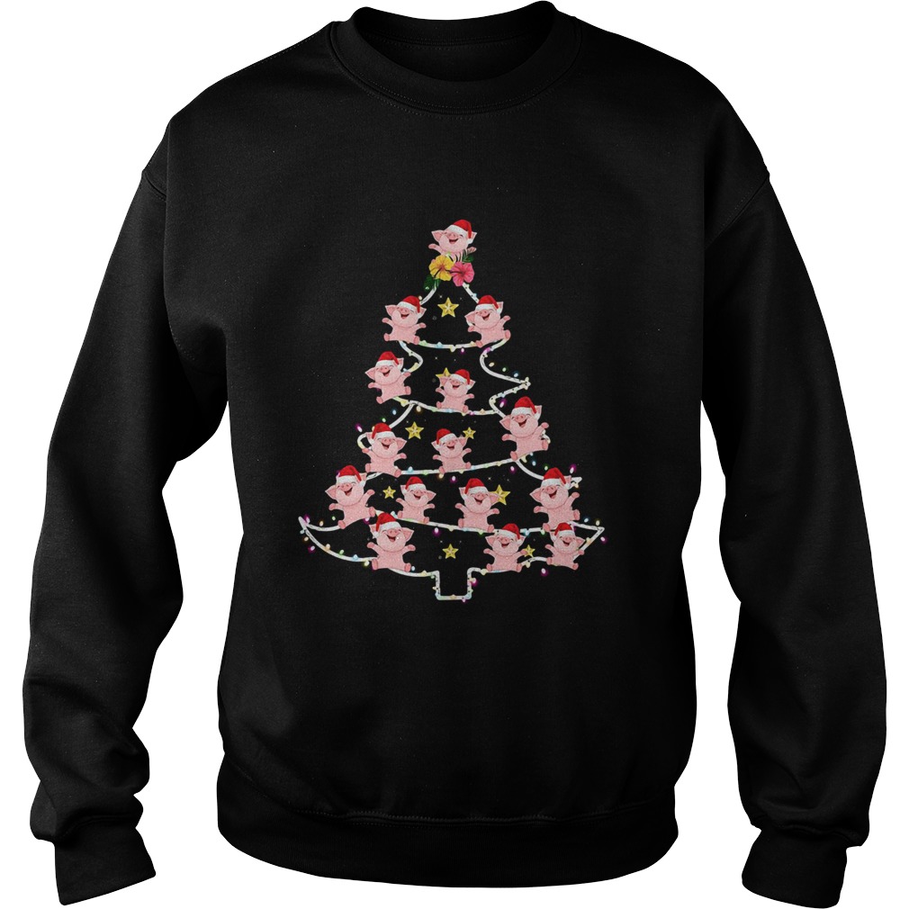 Pigs Santa Christmas Tree Sweatshirt