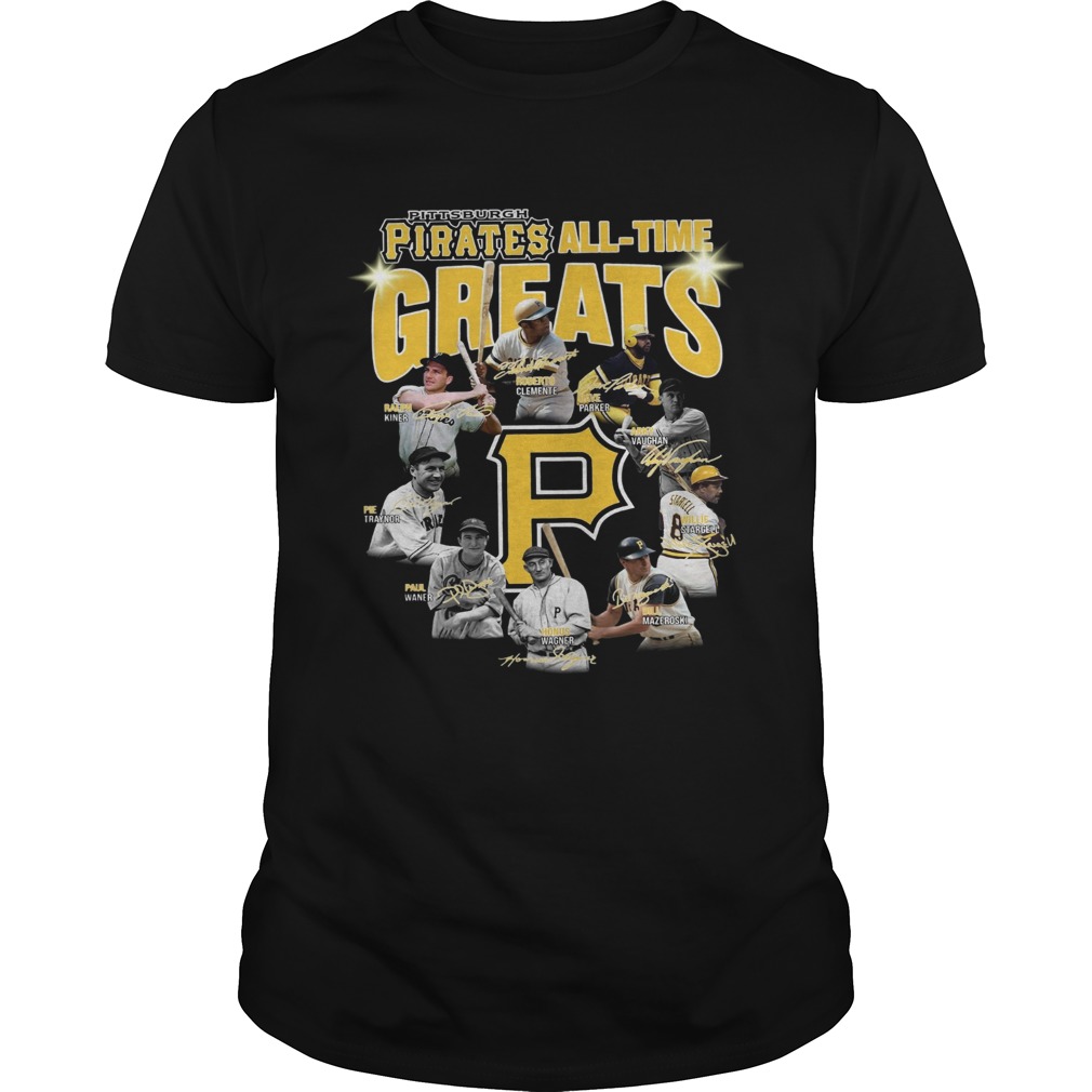 Pittsburgh Pirates all time great players signatures shirt