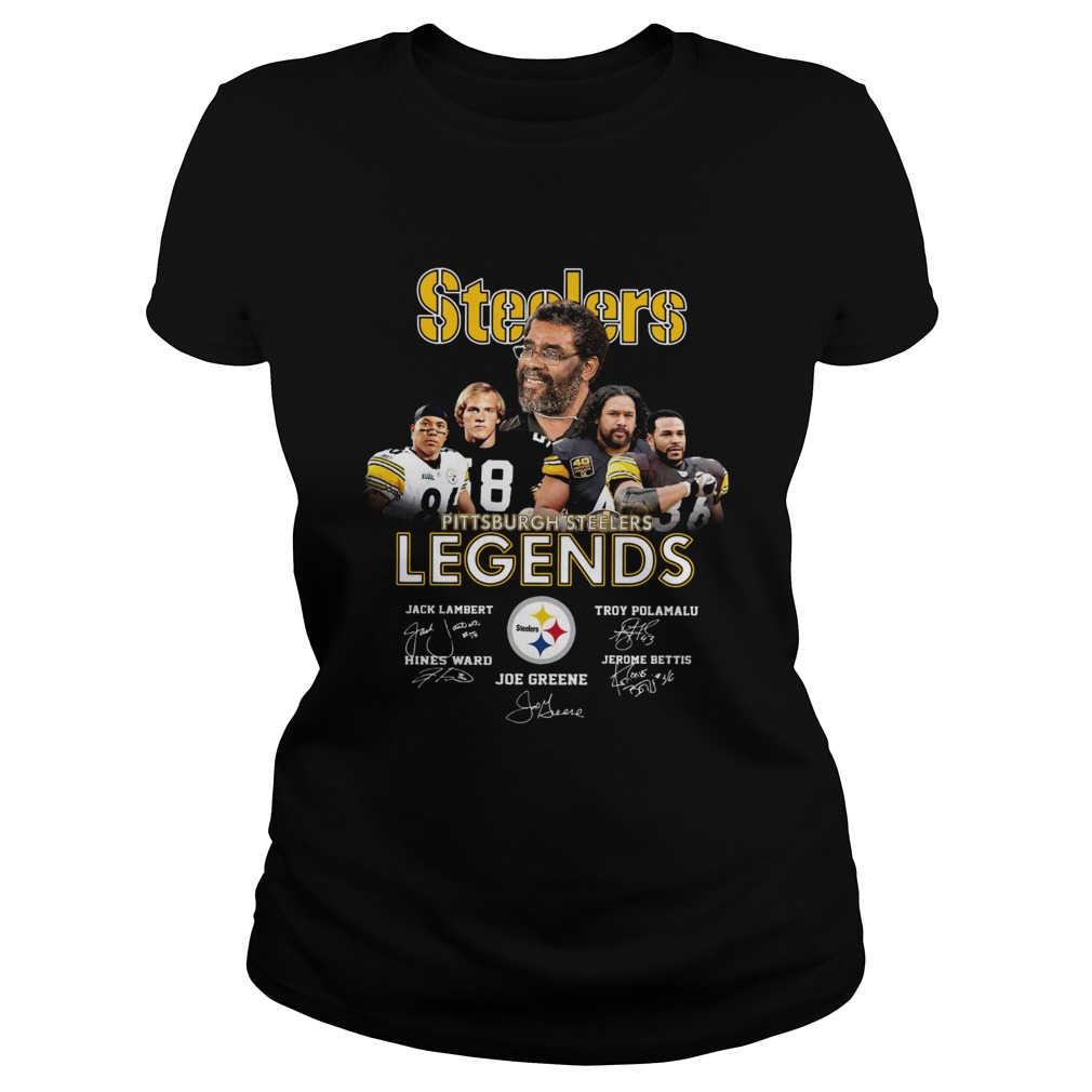 Pittsburgh Steelers Legends Jack Lambert Troy Polamalu Hines Ward Joe Greene Jerome Bettis signatur Classic Ladies