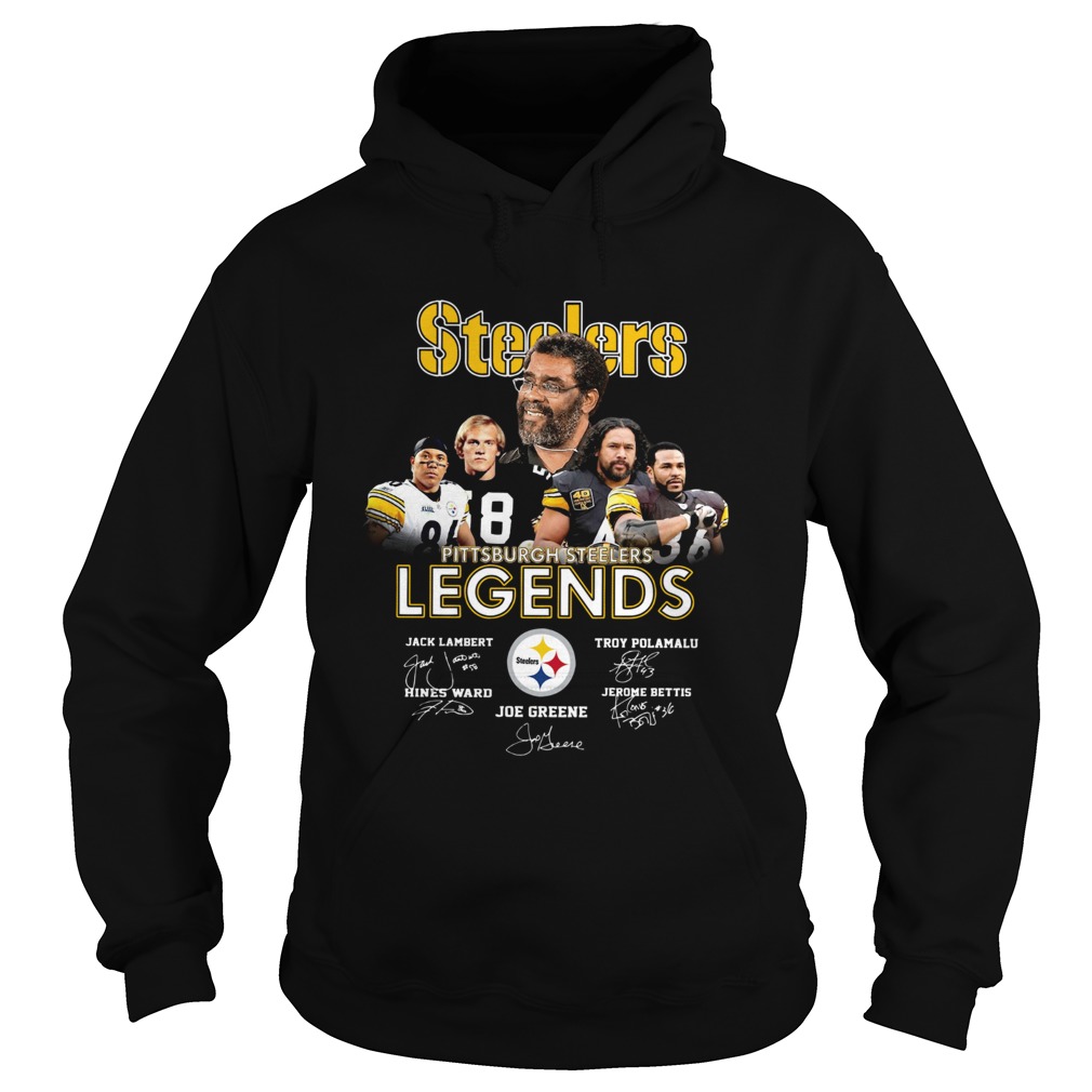 Pittsburgh Steelers Legends Jack Lambert Troy Polamalu Hines Ward Joe Greene Jerome Bettis signatur Hoodie