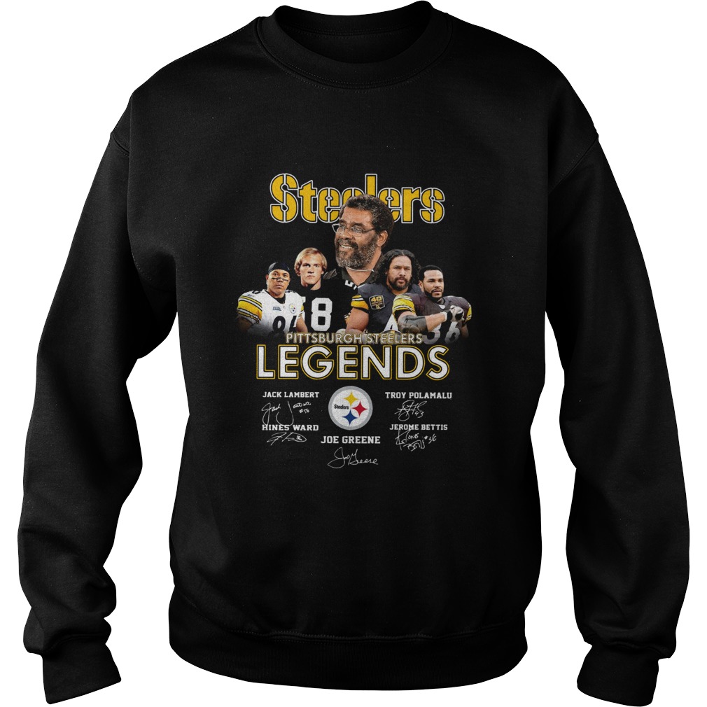 Pittsburgh Steelers Legends Jack Lambert Troy Polamalu Hines Ward Joe Greene Jerome Bettis signatur Sweatshirt