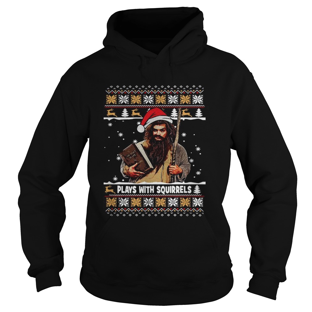 Plays with squirrels the secret life Christmas Hoodie