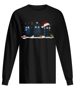 Police Box Reindeer Christmas  Long Sleeved T-shirt