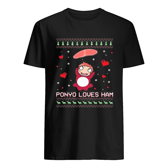 Ponyo Loves Ham Ugly Christmas shirt