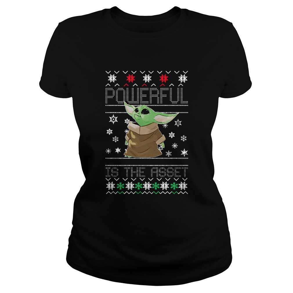 Powerful Is The Asset Baby Yoda Mandalorian Christmas Classic Ladies