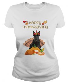 Premium Happy Thanksgiving Day Scottish Terrier Gift Funny Turkey  Classic Ladies