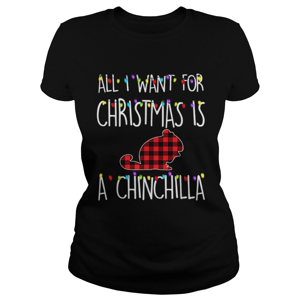 Pretty All I Want For Christmas Is A Chinchilla Animal Xmas Gift Classic Ladies