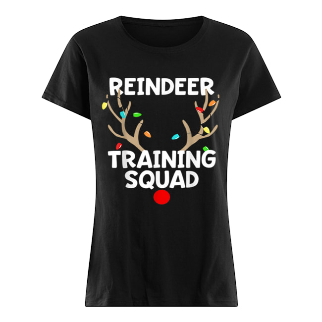 Pretty Christmas Running Reindeer Training Squad Matching 5k Classic Women's T-shirt