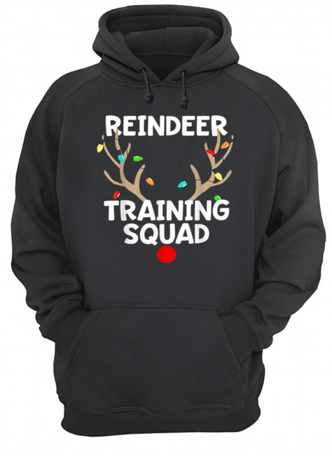 Pretty Christmas Running Reindeer Training Squad Matching 5k Unisex Hoodie