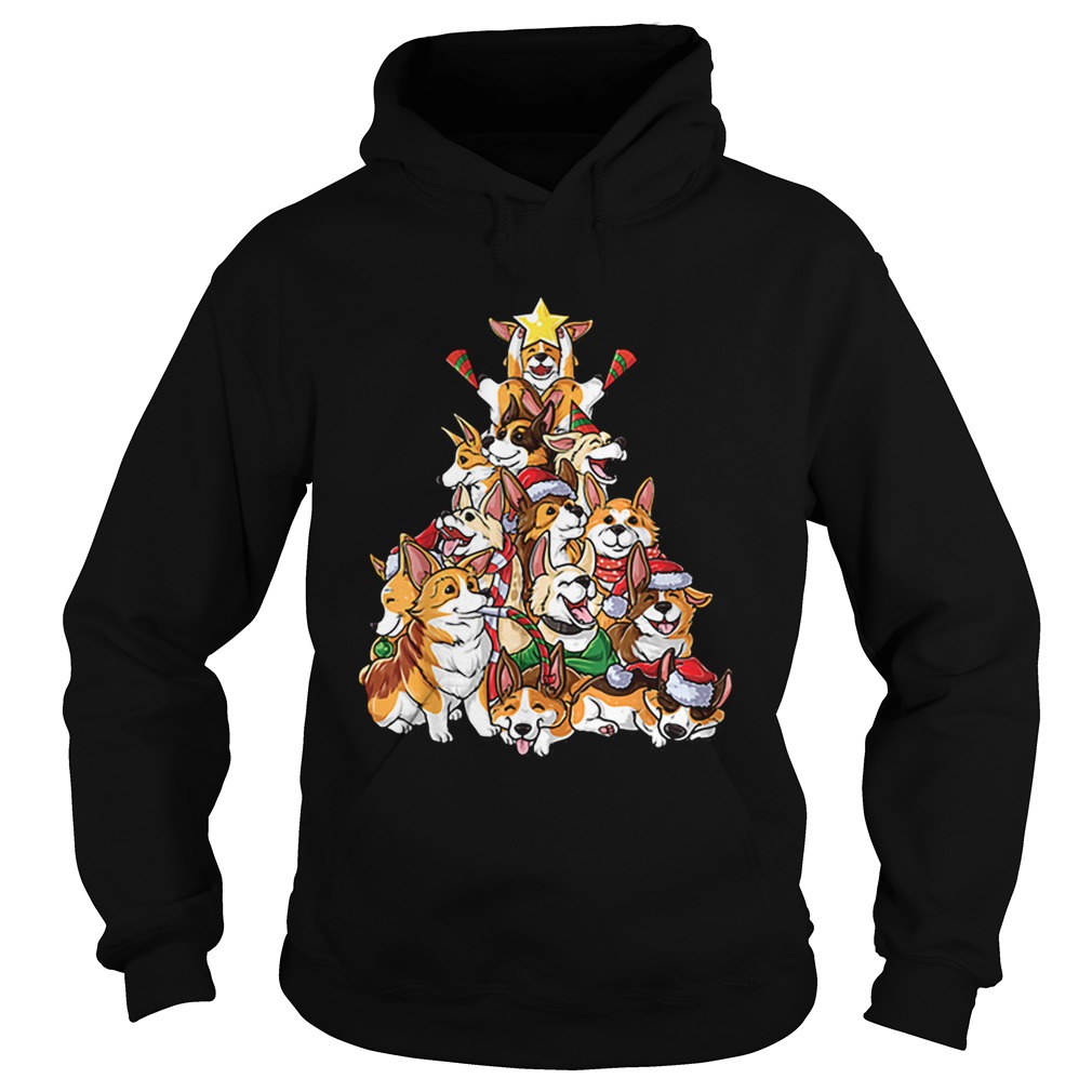 Pretty Corgi Christmas Tree Merry Corgmas I love my Gifts Hoodie