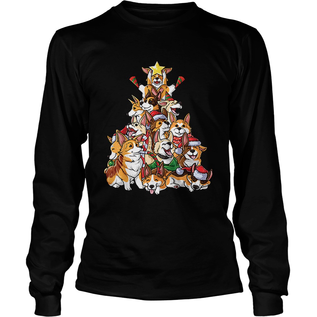 Pretty Corgi Christmas Tree Merry Corgmas I love my Gifts LongSleeve