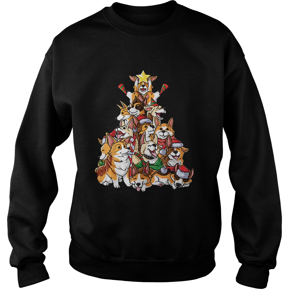 Pretty Corgi Christmas Tree Merry Corgmas I love my Gifts Sweatshirt