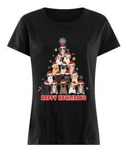 Pretty Dog Lover Christmas Tree Gift  Classic Women's T-shirt