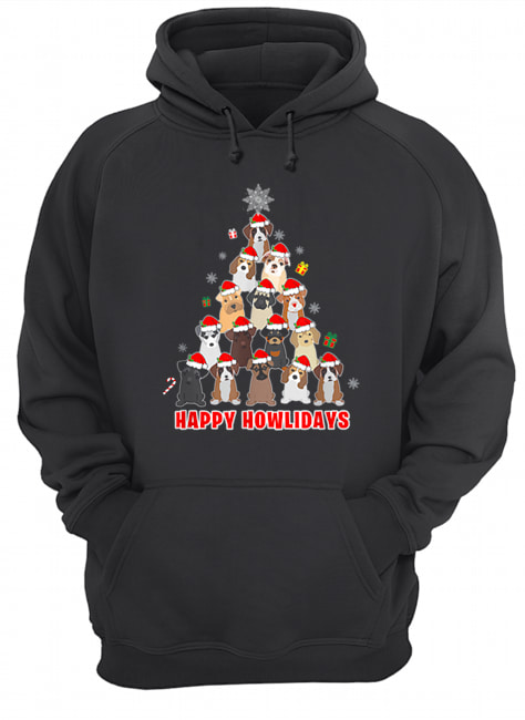 Pretty Dog Lover Christmas Tree Gift Unisex Hoodie