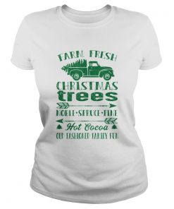 Pretty Farm Fresh Christmas Trees Old Fashioned Truck Vintage Retro  Classic Ladies