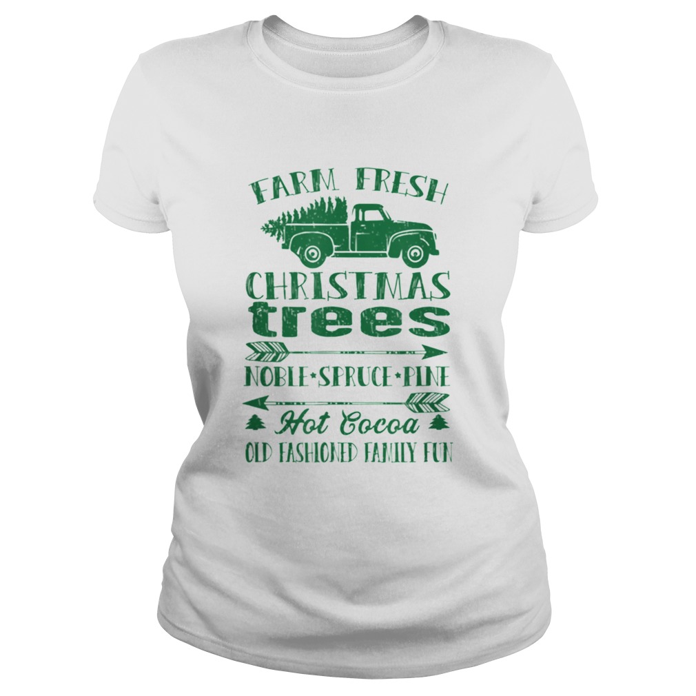 Pretty Farm Fresh Christmas Trees Old Fashioned Truck Vintage Retro Classic Ladies