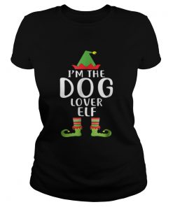 Pretty Im The Dog Lover Elf Matching Family Group Christmas  Classic Ladies