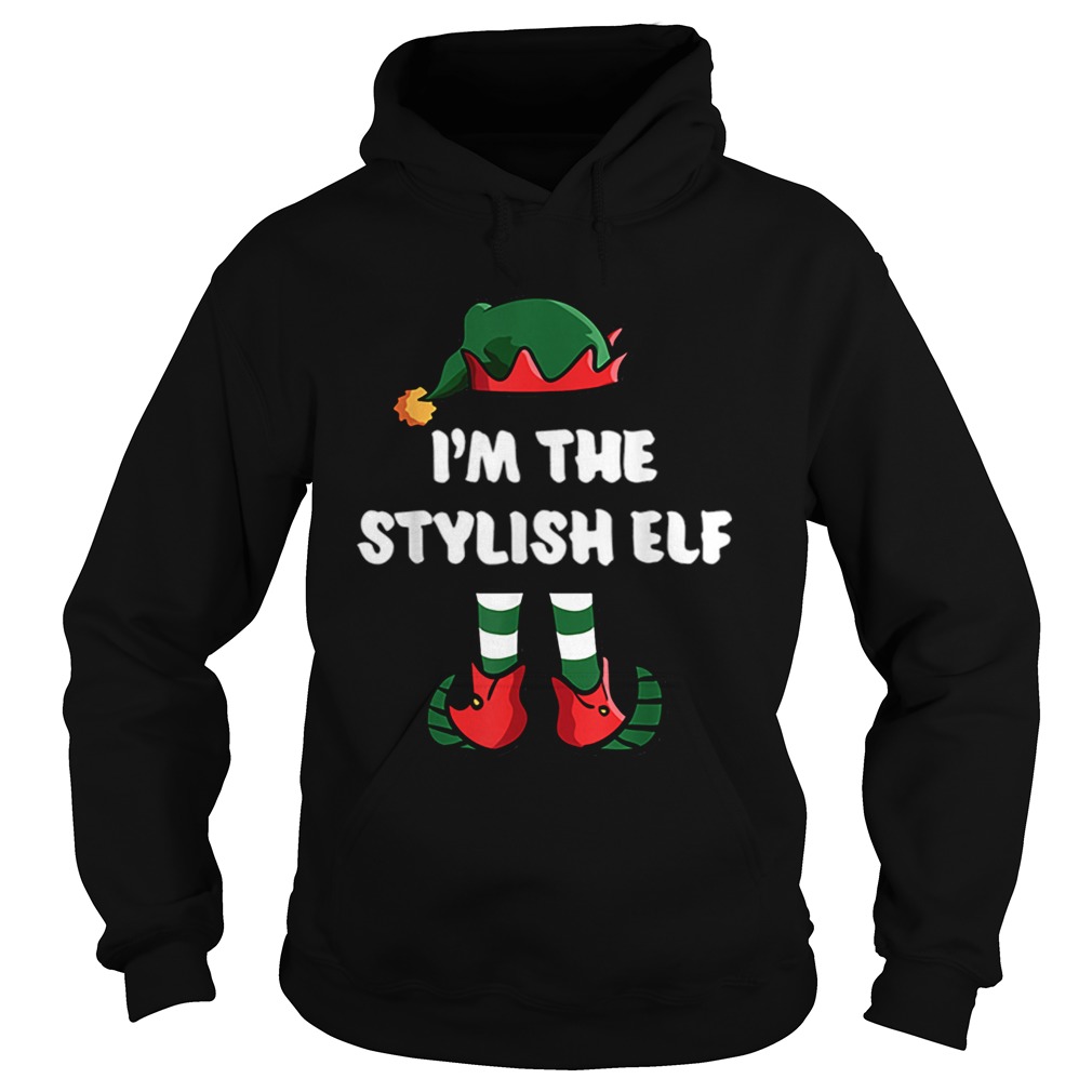 Pretty Im The Stylish Elf Matching Family Group Funny Christmas Hoodie