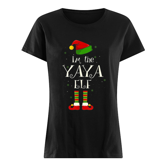 Pretty I’m The Yaya Elf Matching Family Group Christmas Funny Classic Women's T-shirt