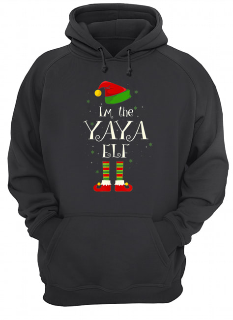 Pretty I’m The Yaya Elf Matching Family Group Christmas Funny Unisex Hoodie