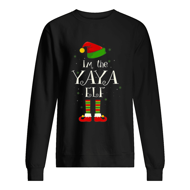 Pretty I’m The Yaya Elf Matching Family Group Christmas Funny Unisex Sweatshirt