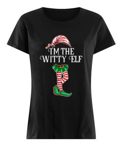 Pretty I’m the Witty Elf Christmas Matching Family Group Gift  Classic Women's T-shirt