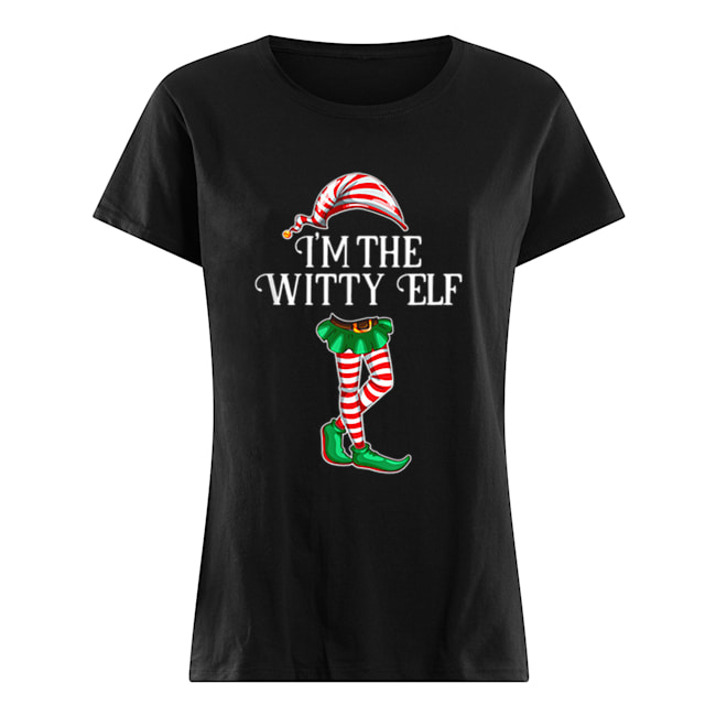 Pretty I’m the Witty Elf Christmas Matching Family Group Gift Classic Women's T-shirt