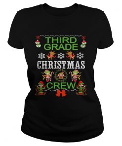 Pretty Third Grade Teacher Student Christmas Class Christmas Crew  Classic Ladies