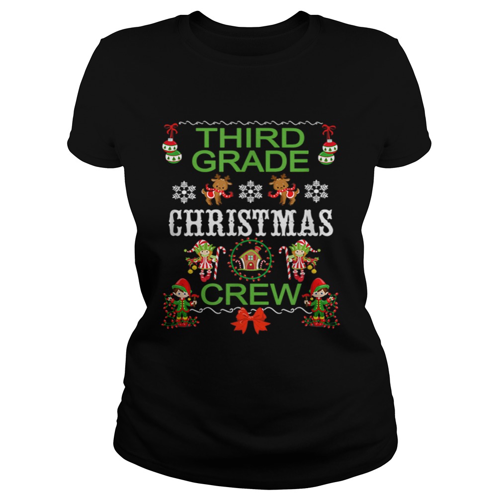 Pretty Third Grade Teacher Student Christmas Class Christmas Crew Classic Ladies