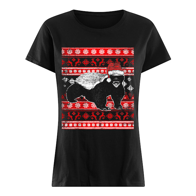 Pretty Ugly Christmas Honey Badger Classic Women's T-shirt