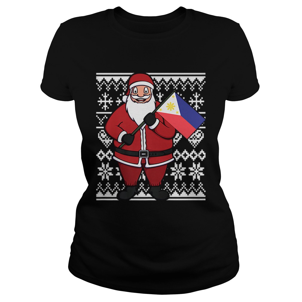 Pretty Ugly Christmas Philippines Flag Santa Filipino Gift Classic Ladies