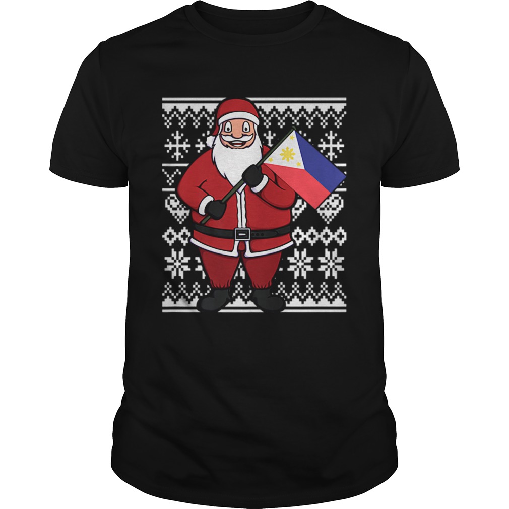 Pretty Ugly Christmas Philippines Flag Santa Filipino Gift shirt