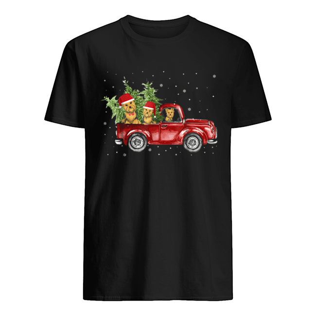 Pretty Yorkie Dog Pickup Truck Christmas shirt