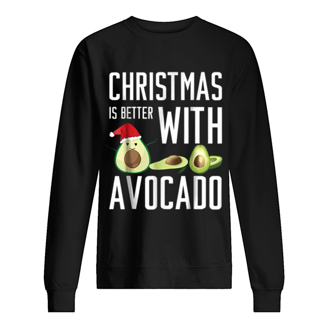 Pretty christmas is better with avocado Unisex Sweatshirt