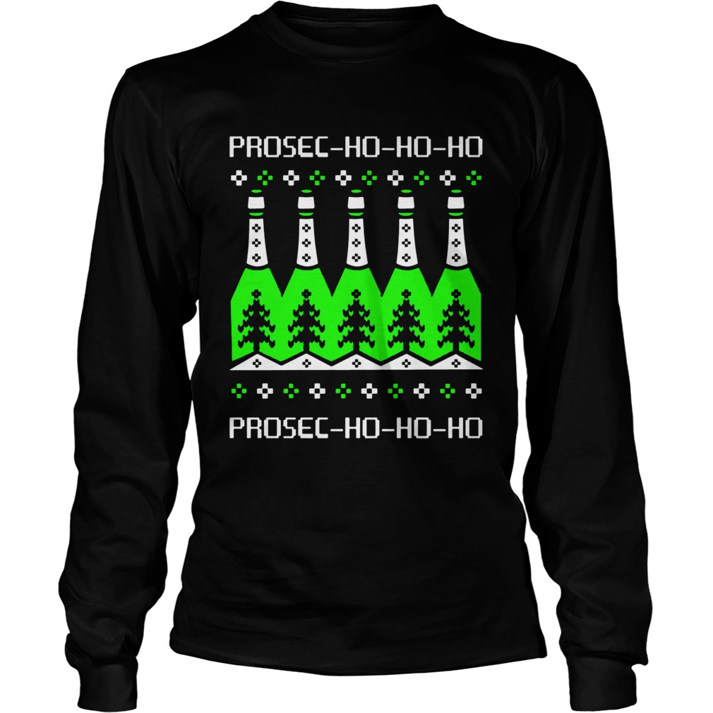 Prosecco Ho Ho Ho Christmas Day Beer LongSleeve