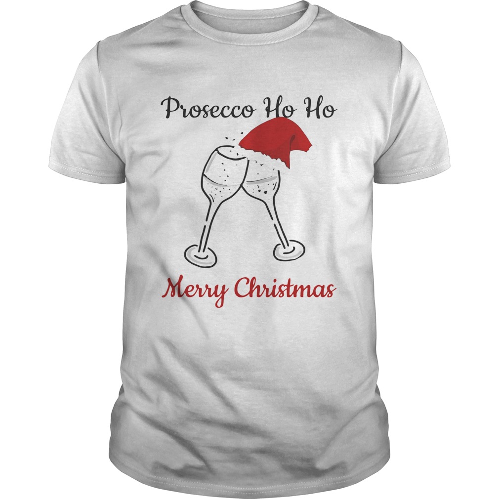 Prosecco Ho Ho Merry Christmas Santa Hat shirt