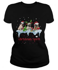 Pug Christmas Spirit  Classic Ladies