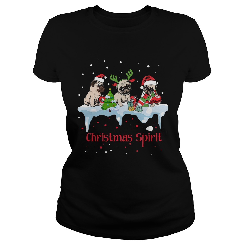 Pug Christmas Spirit Classic Ladies