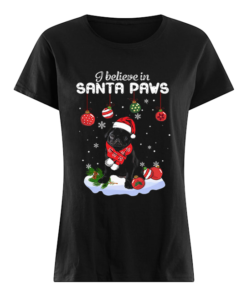 Pug I believe in Santa Paws Christmas  Classic Women's T-shirt