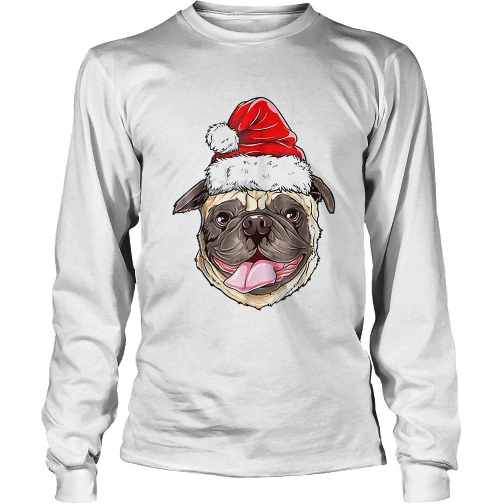 Pug Santa Christmas Kids Boys Girls Xmas Gifts Hat LongSleeve