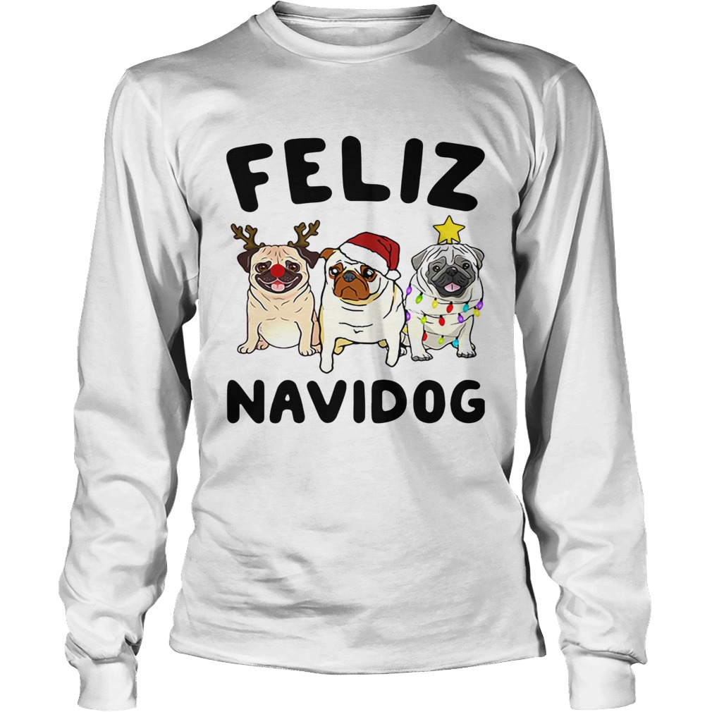 Pugs feliz navidog Christmas LongSleeve